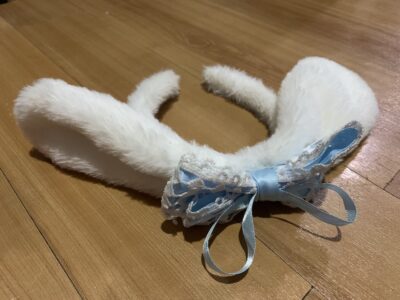 Fluffy Bunny Ear Headband – $3
