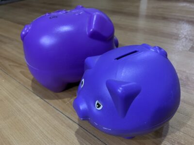 Purple Piggy Banks (2 pcs)