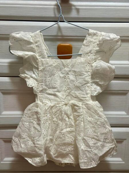 White Baby Romper/Dress Bundle (3 pieces)