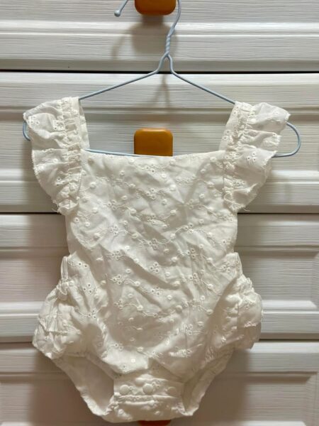 White Baby Romper/Dress Bundle (3 pieces)