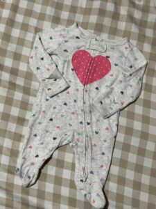 4 Baby Girl Footie Onesies (second hand)